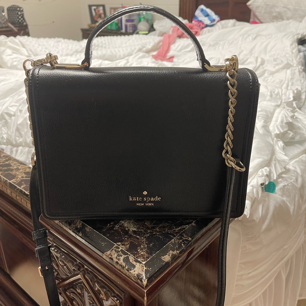 ~ SOLD.  black and white kate spade bag